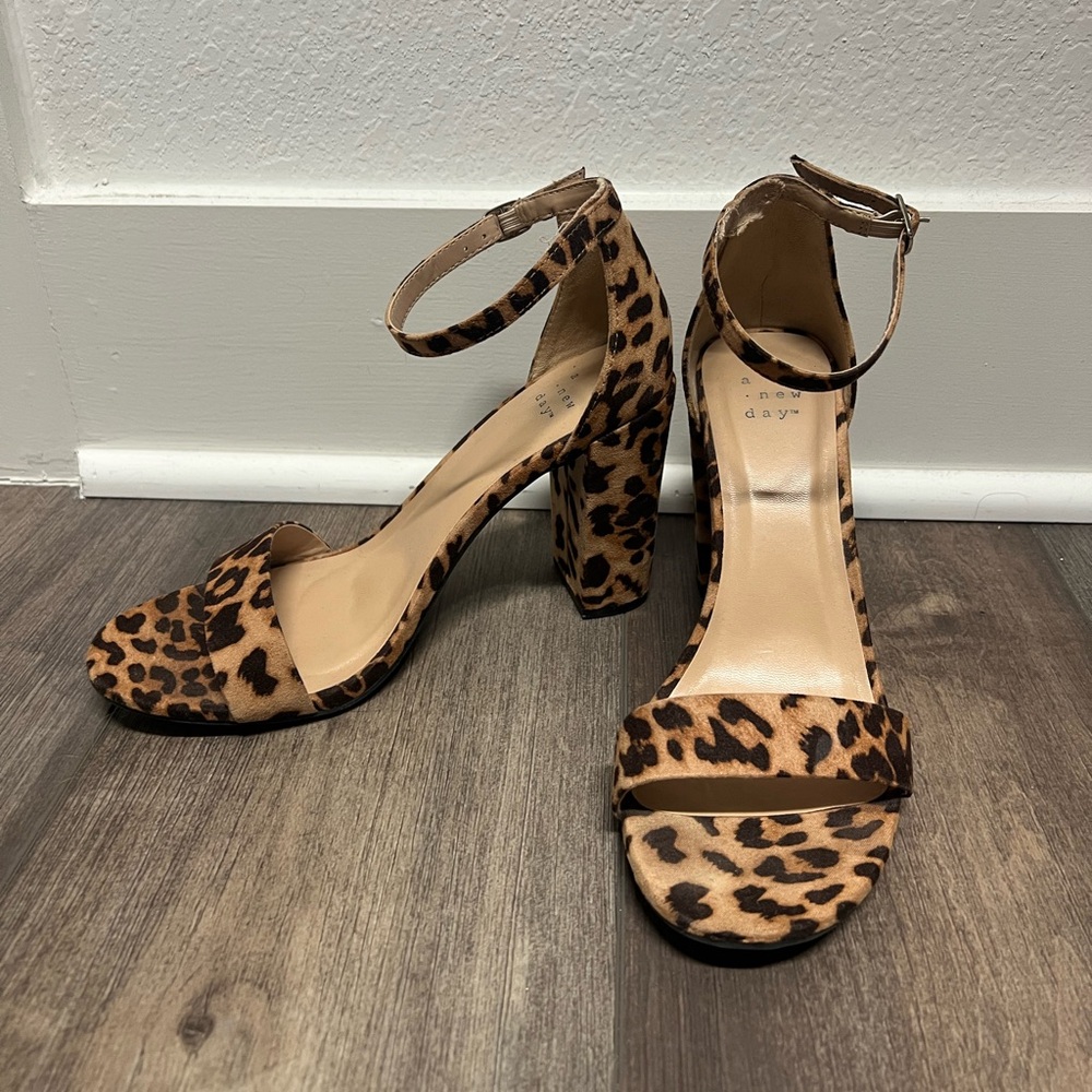 A New Day Women's Leopard Print Heels - 7.5